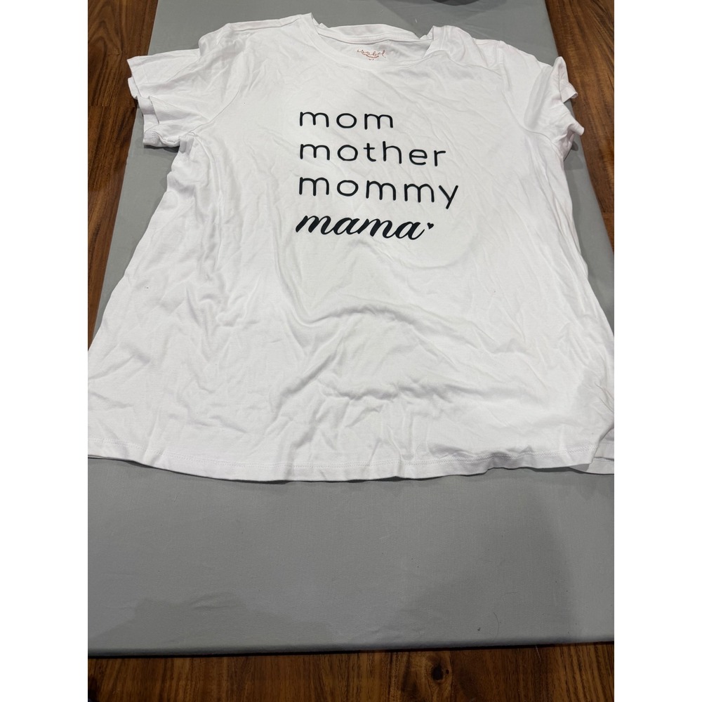 Momcore Women Isabel Maternity Graphic T-Shirt XL White